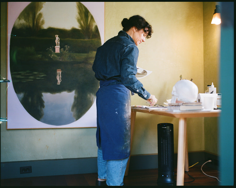 Gallery images of the Women’s Italian Denim Workshirt