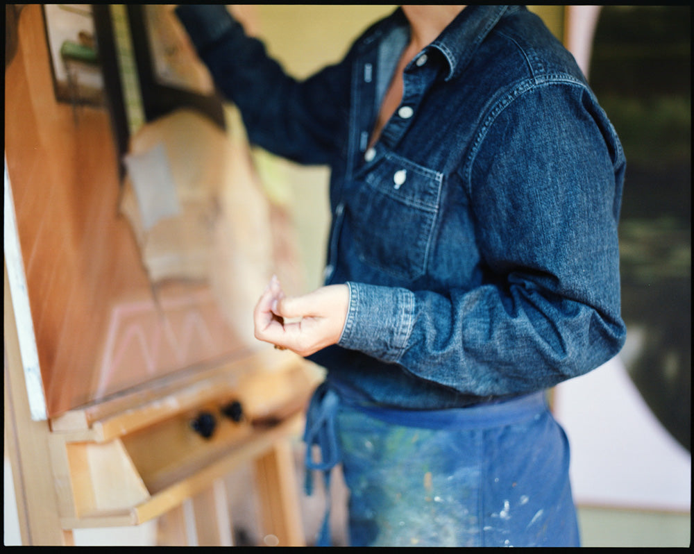 Gallery images of the Women’s Italian Denim Workshirt