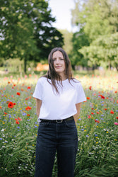 main Women's Mid-Weight Six Mile Tee - White (SAMPLE)