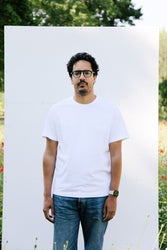 main Men's Mid-Weight Six Mile Tee - White (SAMPLE)