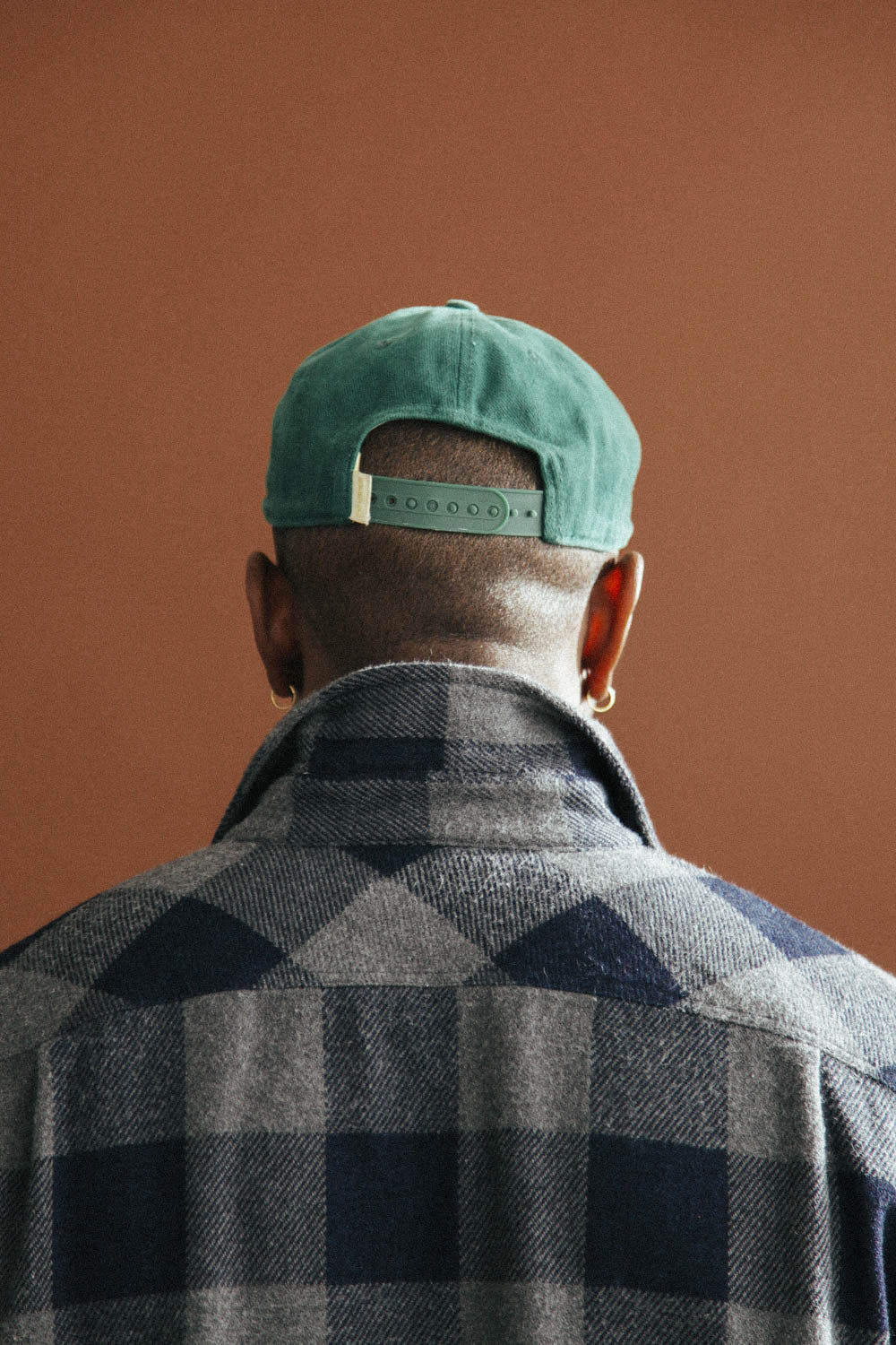 Gallery images of the Men’s Japanese Indigo Check Flannel Shirt (Grey)