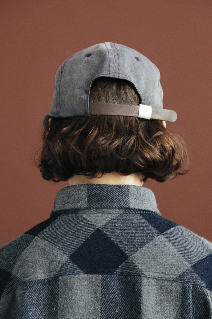 main Women’s Japanese Indigo Check Flannel Shirt (Grey) - Pre Order