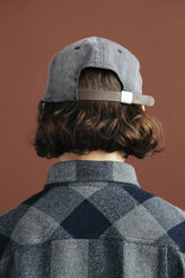 main Women’s Japanese Indigo Check Flannel Shirt (Grey) - Pre Order