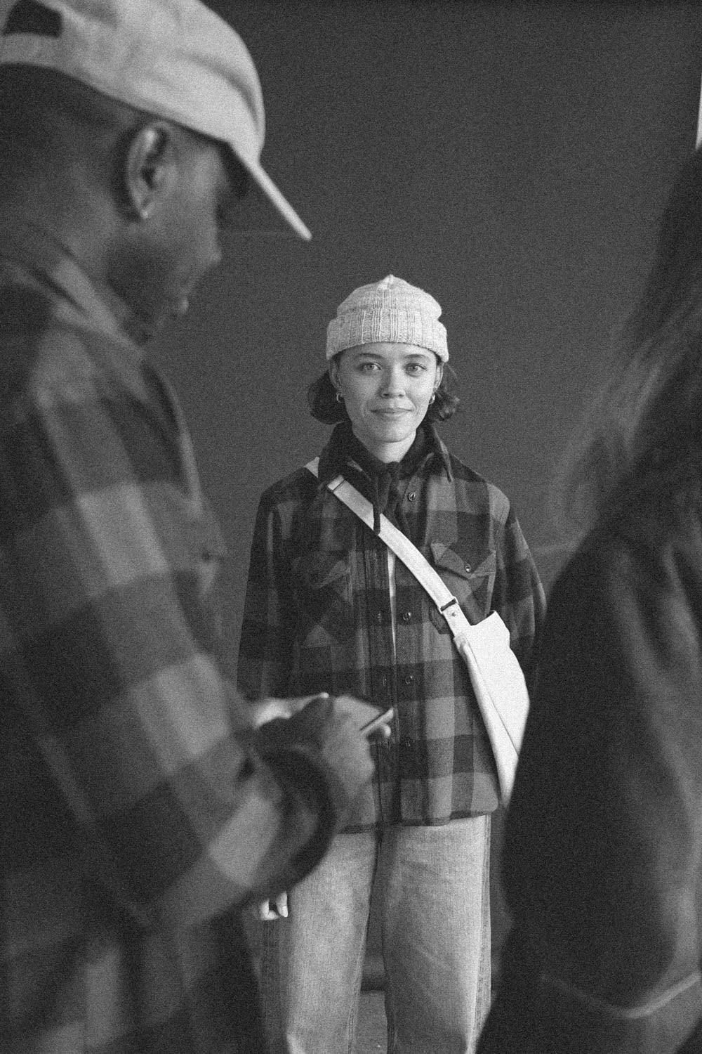 Gallery images of the Women’s Japanese Indigo Check Flannel Shirt (Red)