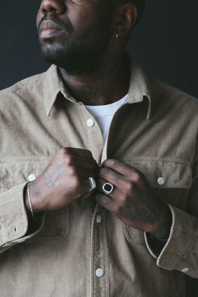 main Men’s French Corduroy Workshirt - Oat