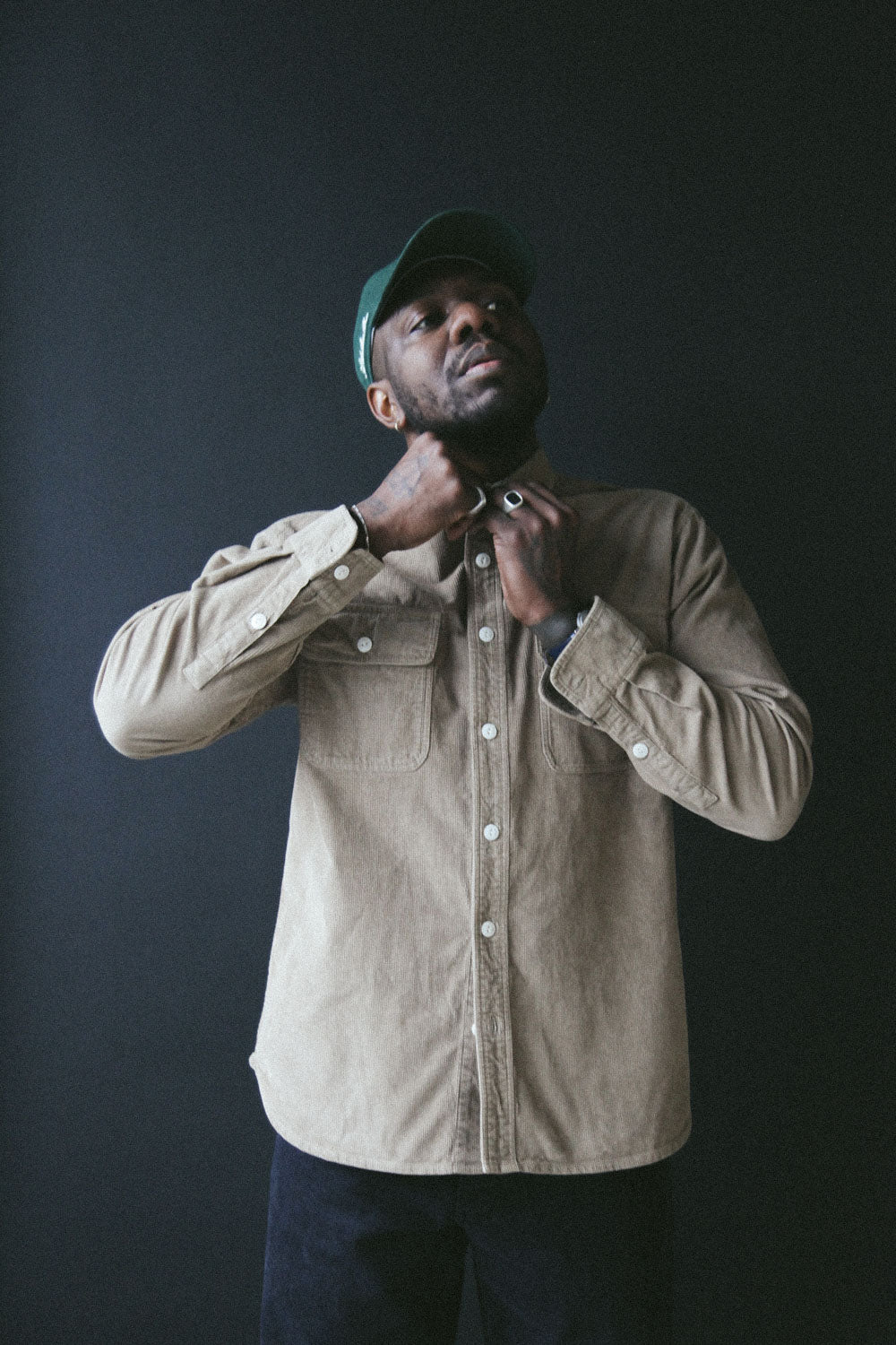 Gallery images of the Men’s French Corduroy Workshirt - Oat