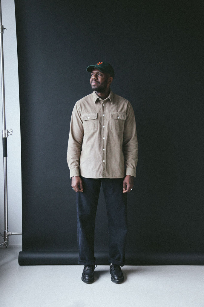 main Men’s French Corduroy Workshirt - Oat