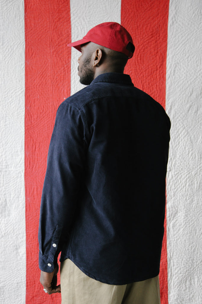 main Men’s French Corduroy Workshirt - French Navy