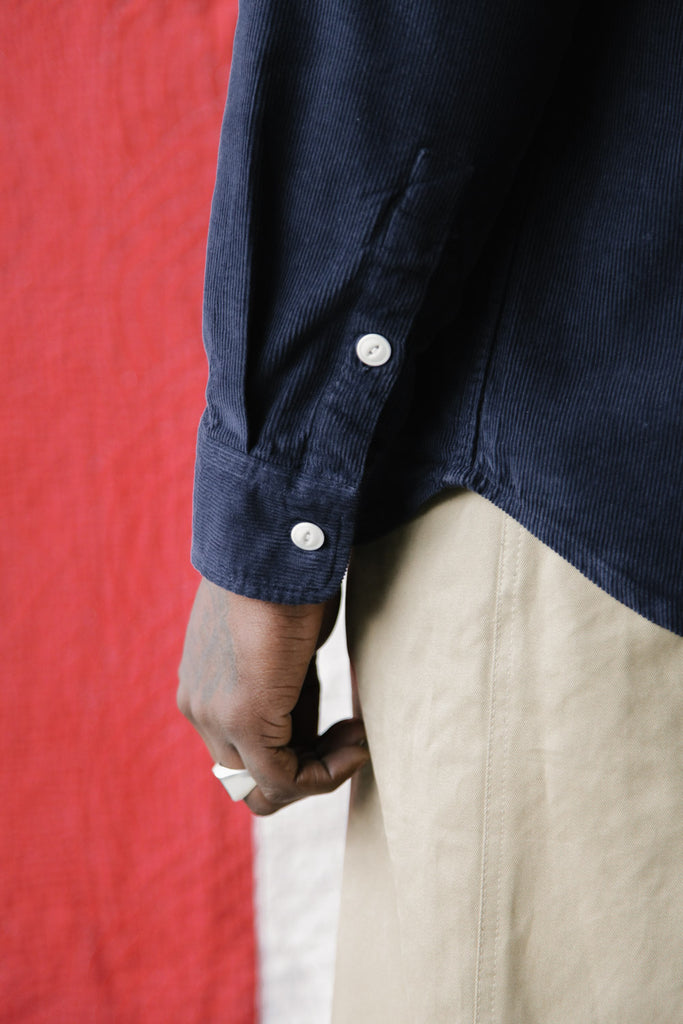 main Men’s French Corduroy Workshirt - French Navy