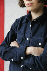 main Women’s French Corduroy Workshirt - French Navy