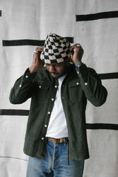 main Men’s French Corduroy Workshirt - Pine Green