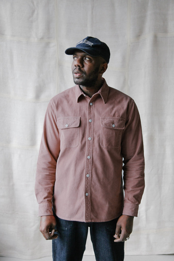 main Men’s French Corduroy Workshirt - Smokey Pink