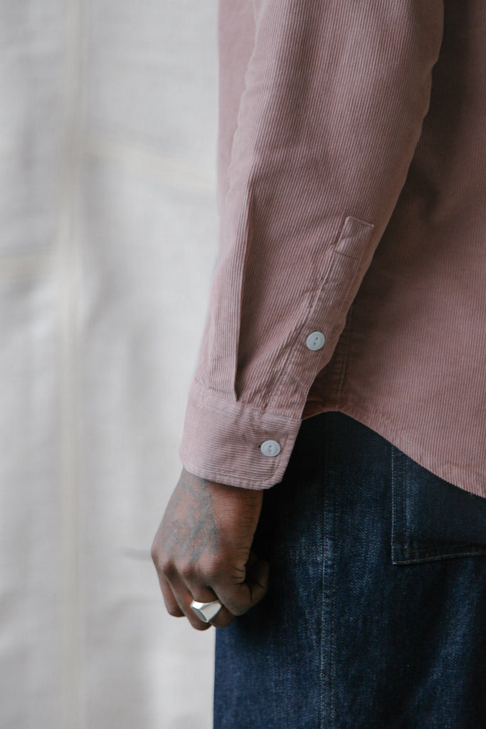 main Men’s French Corduroy Workshirt - Smokey Pink