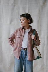 main Women’s French Corduroy Workshirt - Smokey Pink