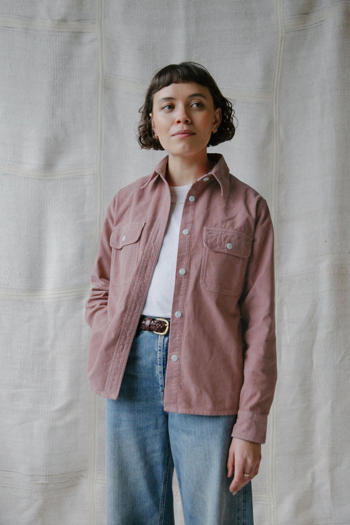 main Women’s French Corduroy Workshirt - Smokey Pink