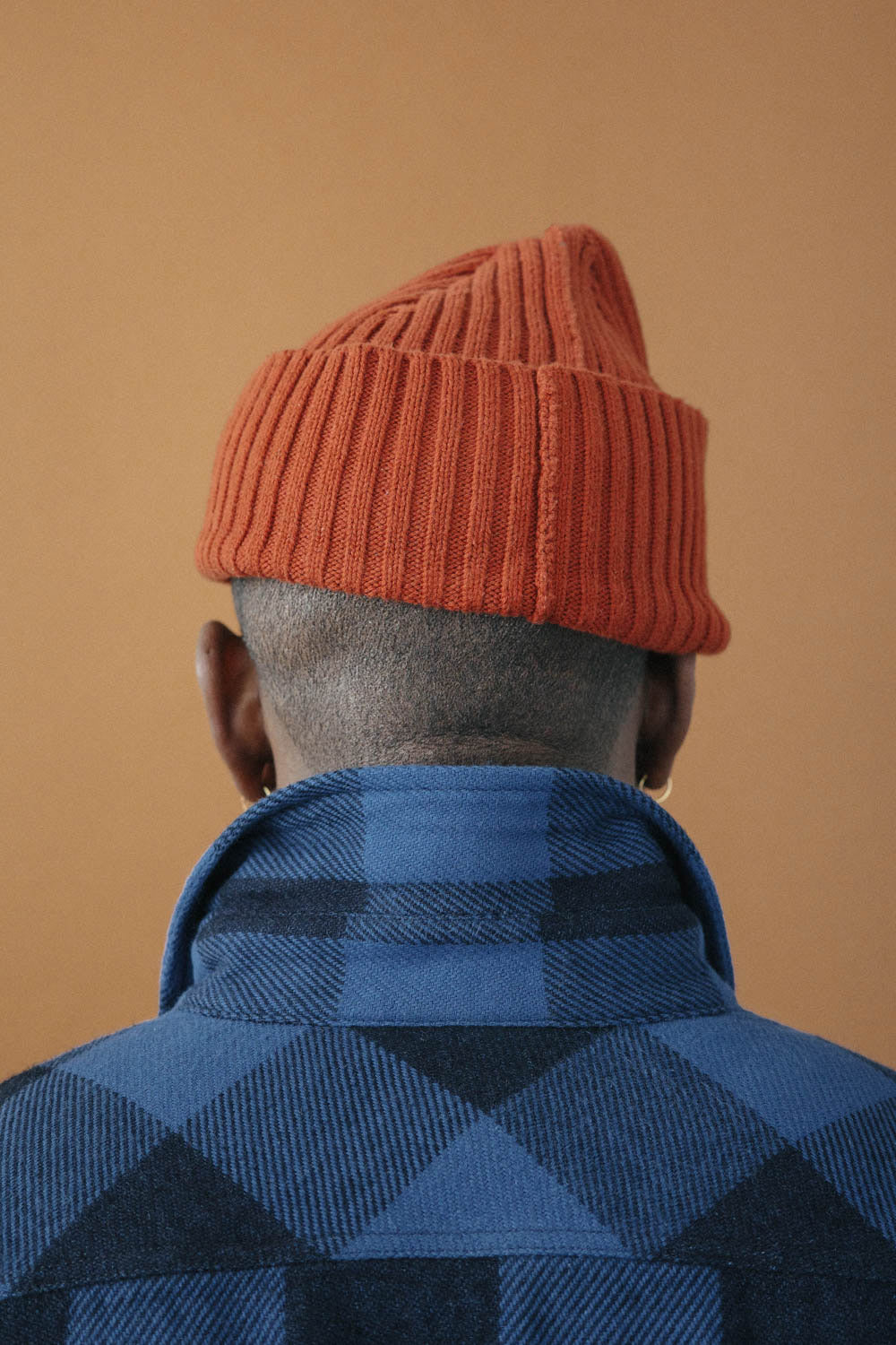 Gallery images of the Men’s Japanese Indigo Check Flannel Shirt (Blue)