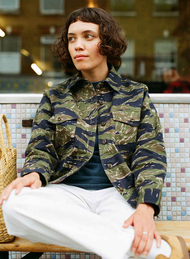 main TIGER STRIPE MAYFLY OVERSHIRT - WOMEN'S