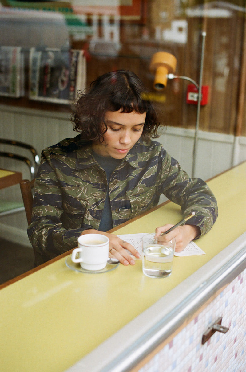 Gallery images of the TIGER STRIPE MAYFLY OVERSHIRT - WOMEN'S