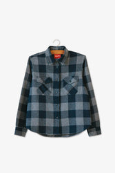 main Women’s Japanese Indigo Check Flannel Shirt (Grey) - Pre Order