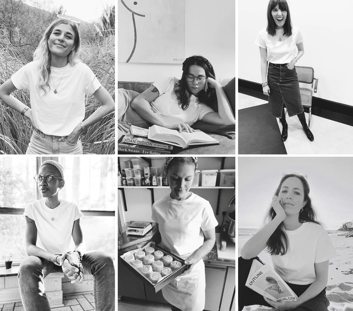 Gallery images of the Women's Six Mile Tee - Black