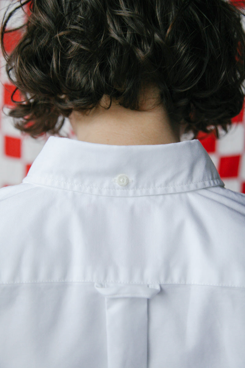 Gallery images of the Women's White Oxford Button Down Shirt