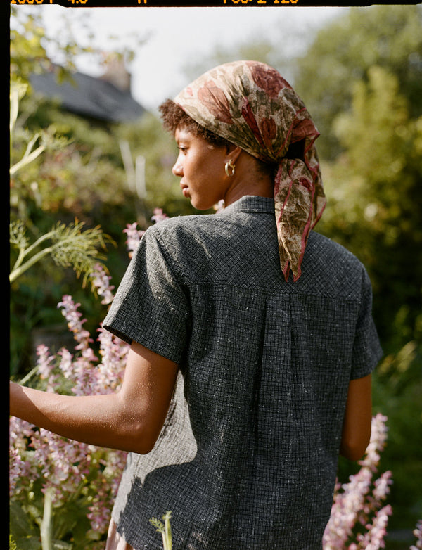 Women’s Japanese Cotton Linen Shirt - Black