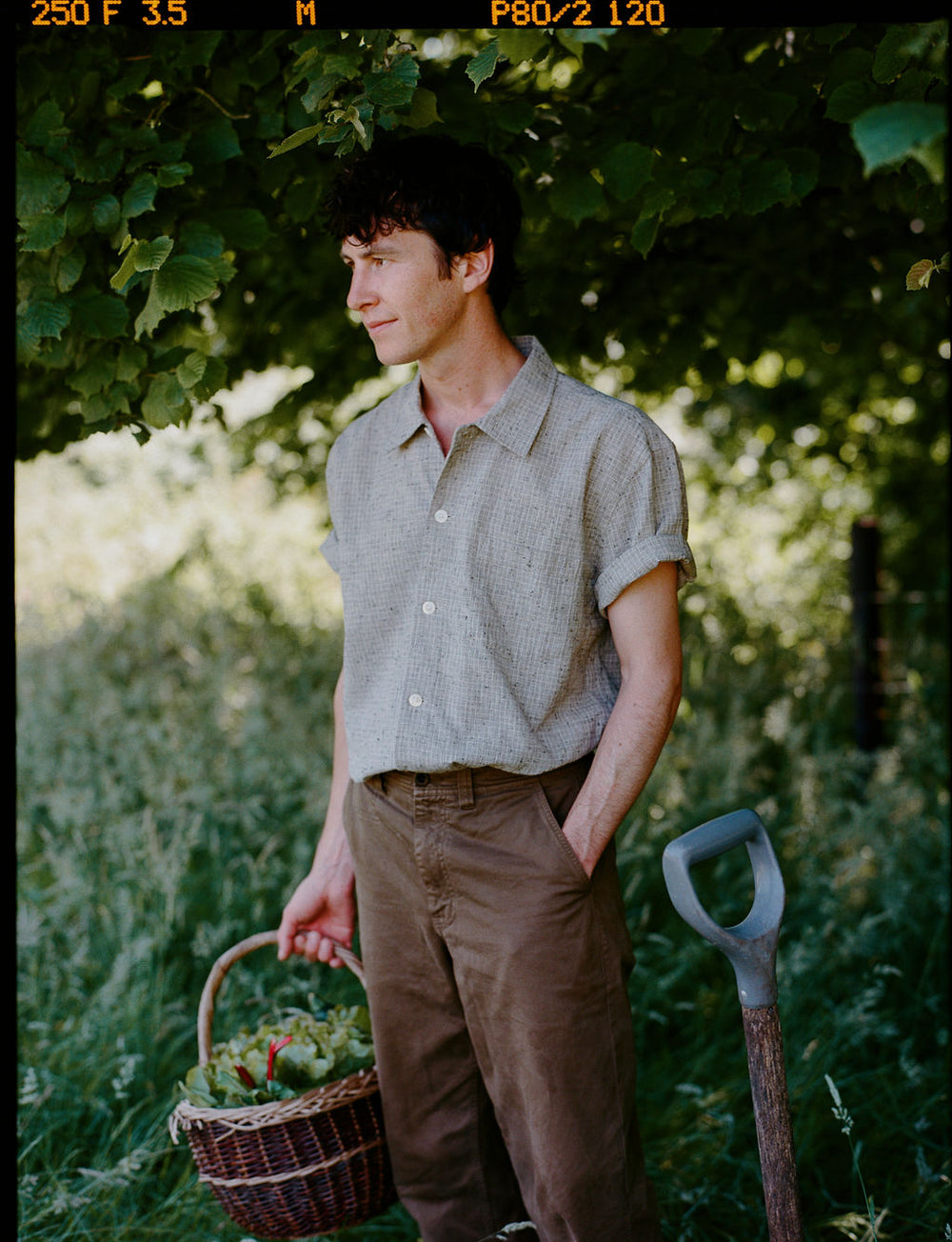 Gallery images of the Men’s Japanese Cotton Linen Shirt - Natural
