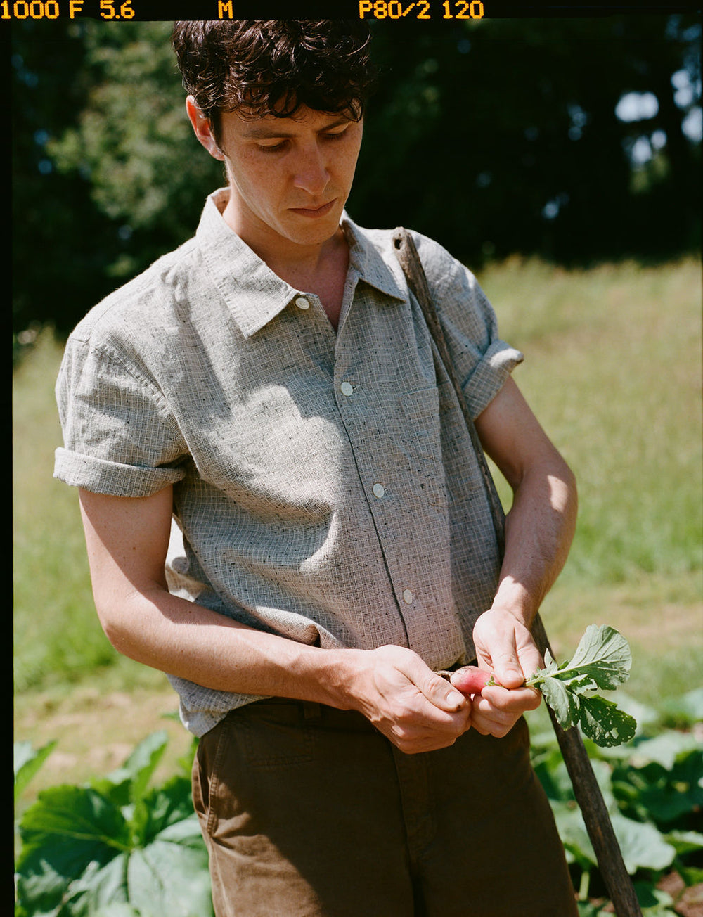 Gallery images of the Men’s Japanese Cotton Linen Shirt - Natural