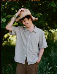 main Men’s Japanese Cotton Linen Shirt - Natural