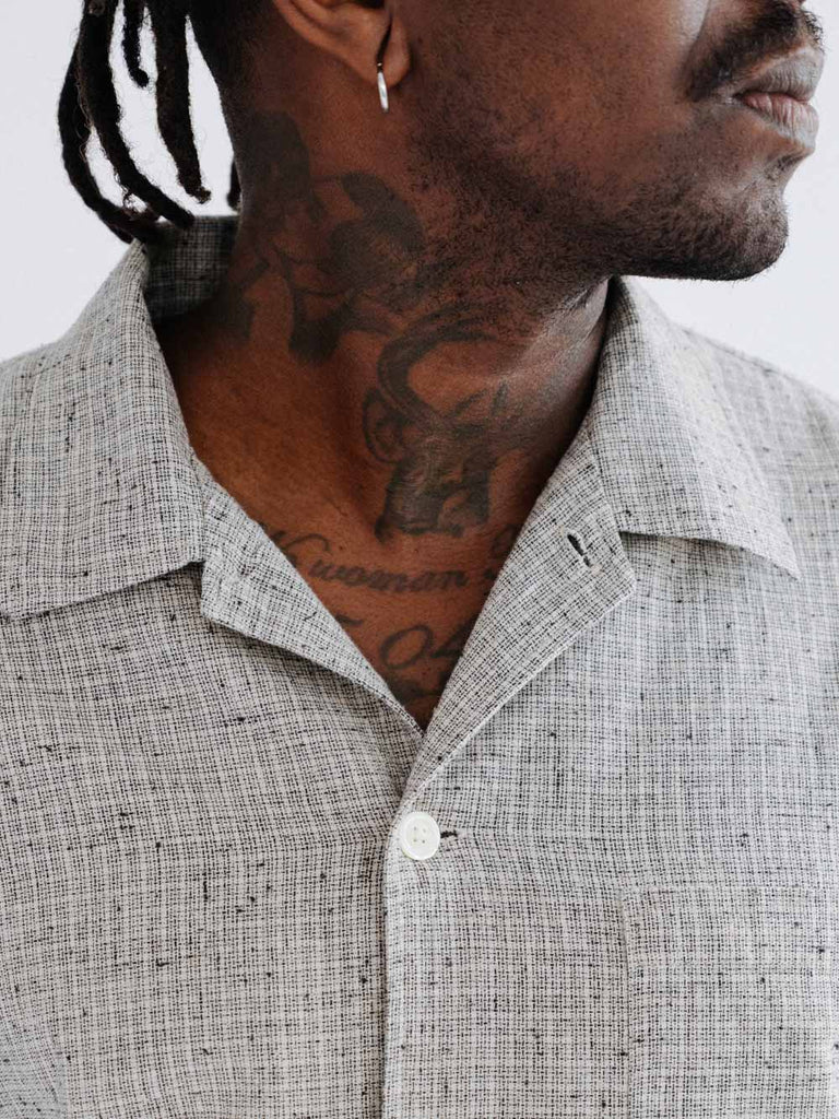 main Men’s Japanese Cotton Linen Shirt - Natural
