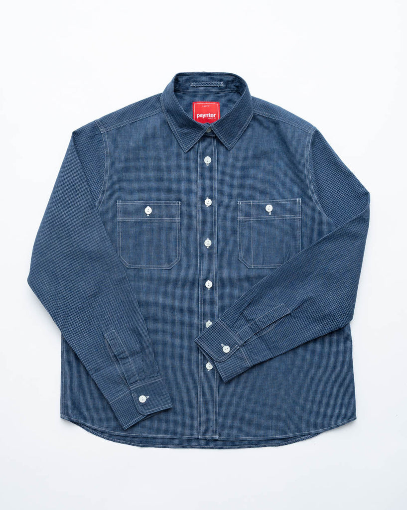 main Women’s Japanese Indigo Micro Check Workshirt (Sample)