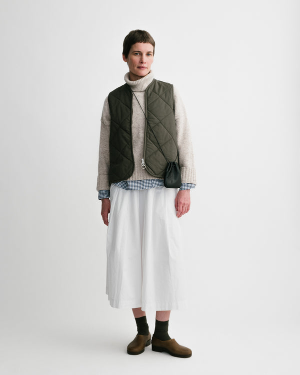 WOMEN'S SPRUCE GREEN QUILTED VEST