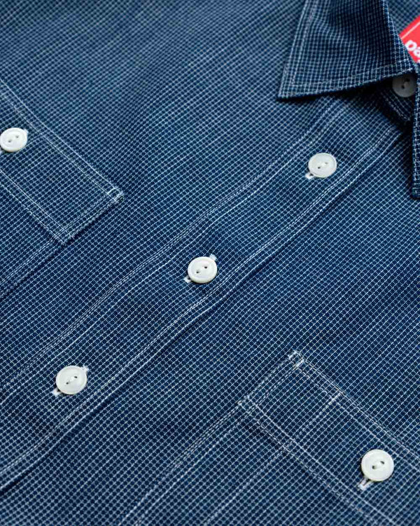 Women’s Japanese Indigo Micro Check Workshirt (Sample)