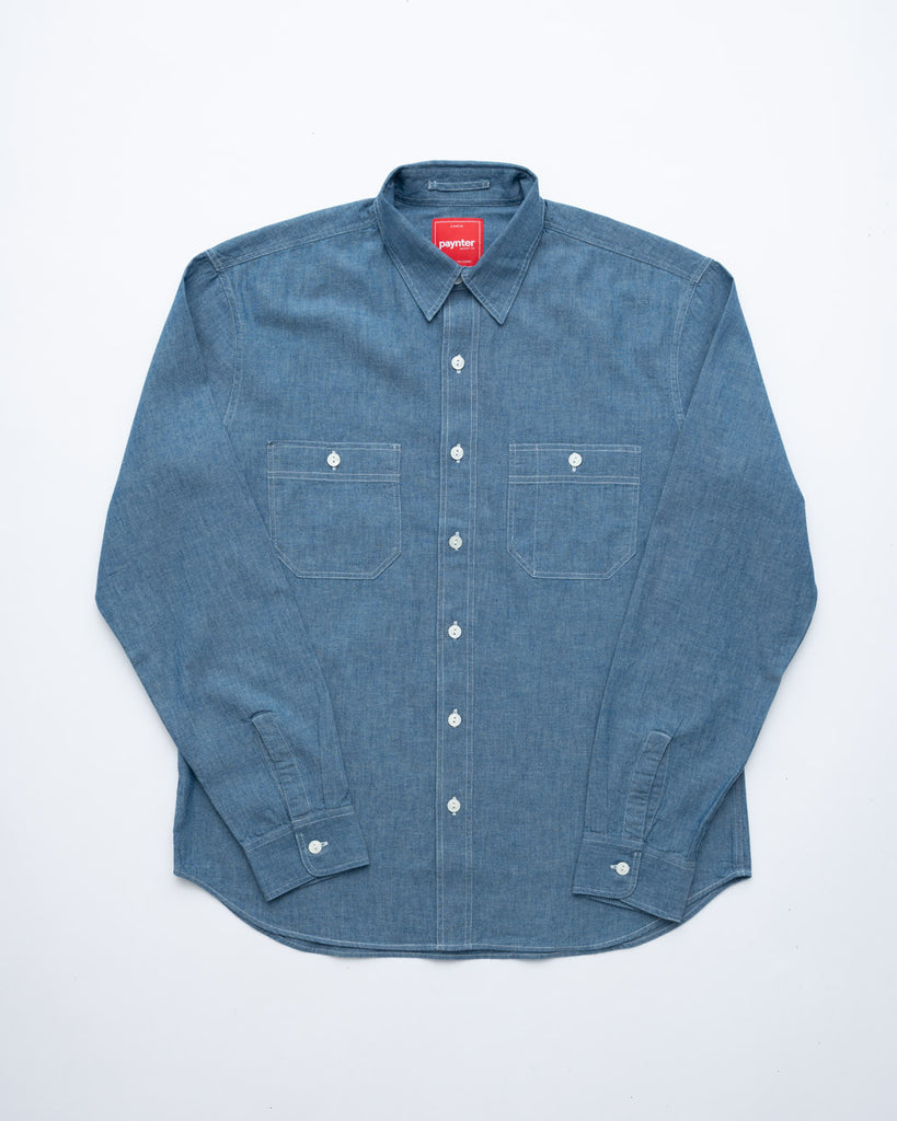 main Men’s Japanese Indigo Chambray Workshirt (Sample)