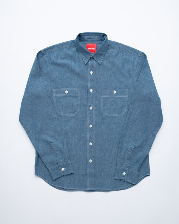 Men’s Japanese Indigo Chambray Workshirt (Sample)