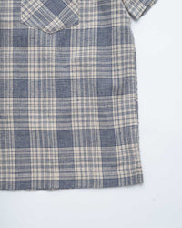 main Women's Japanese Ecru Check Short Sleeve Shirt (Sample)