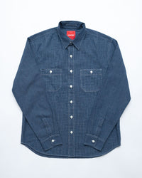 main Men’s Japanese Indigo Micro Check Workshirt (Sample)