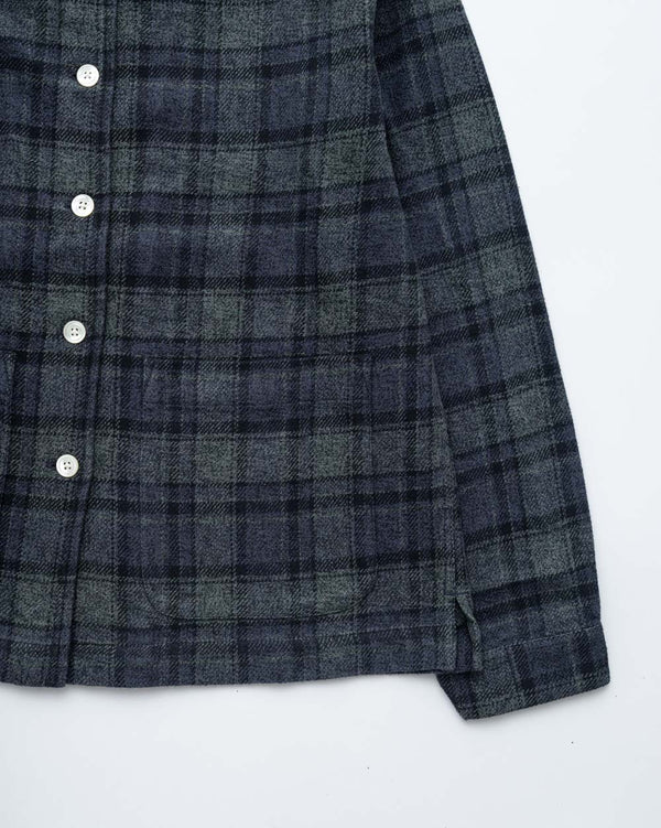 WOMEN'S NAVY CHECK EASY SHIRT (Hip Pocket Sample)