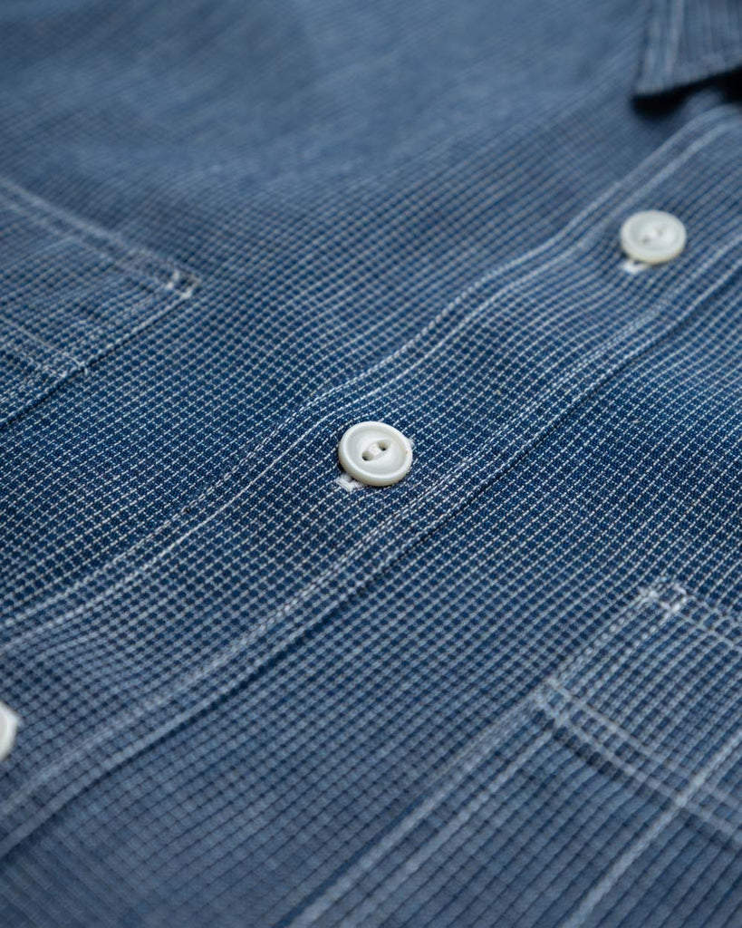 main Men’s Japanese Indigo Micro Check Workshirt (Sample)