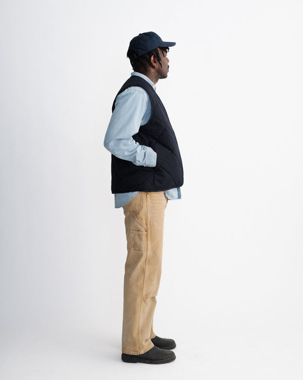 MEN'S DARK NAVY QUILTED VEST