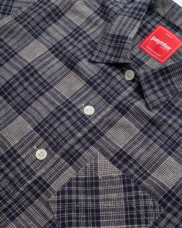 Women's Japanese Indigo Check Short Sleeve Shirt (Sample)