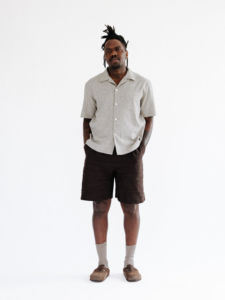 main Men’s Japanese Cotton Linen Shirt - Natural