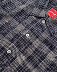 main Men's Japanese Indigo Check Short Sleeve Shirt (Sample)
