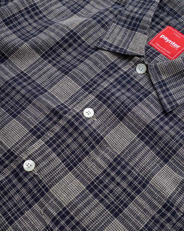 Men's Japanese Indigo Check Short Sleeve Shirt (Sample)