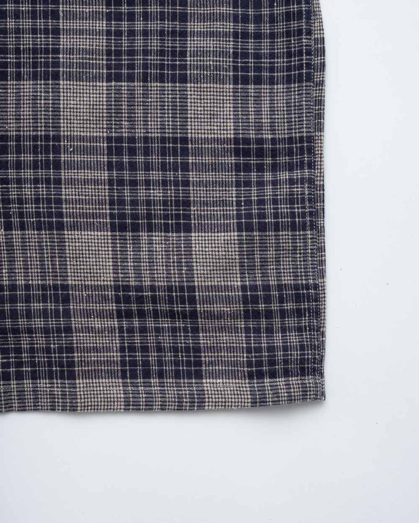 main Men's Japanese Indigo Check Short Sleeve Shirt (Sample)
