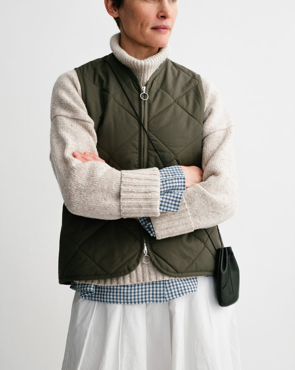 WOMEN'S SPRUCE GREEN QUILTED VEST