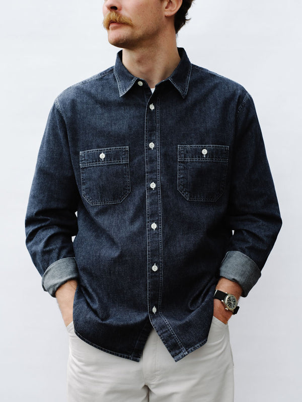 Men’s Italian Denim Workshirt (Sample)