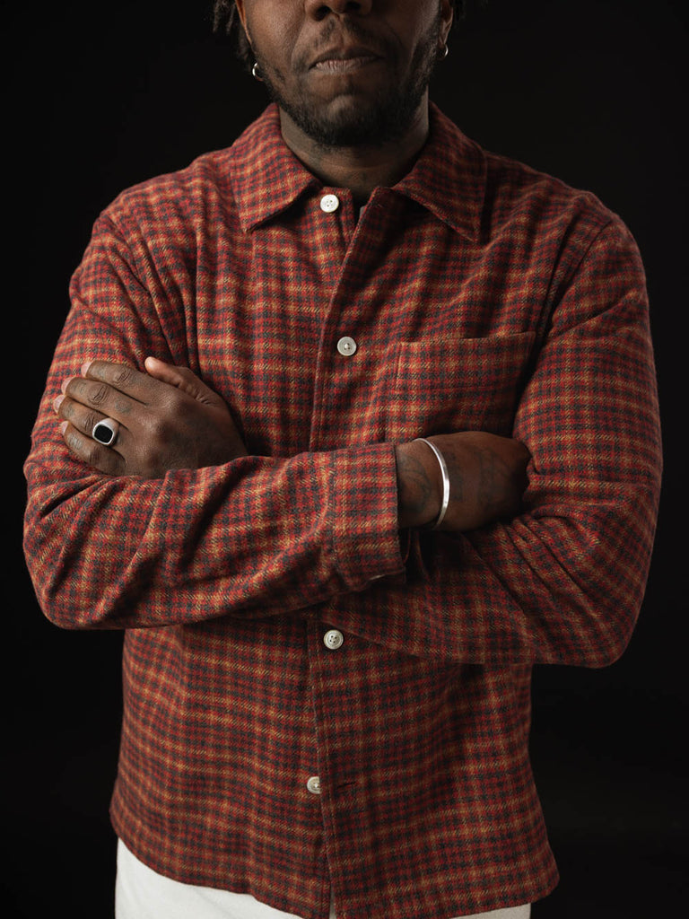main MEN'S RED CHECK EASY SHIRT (Sample)