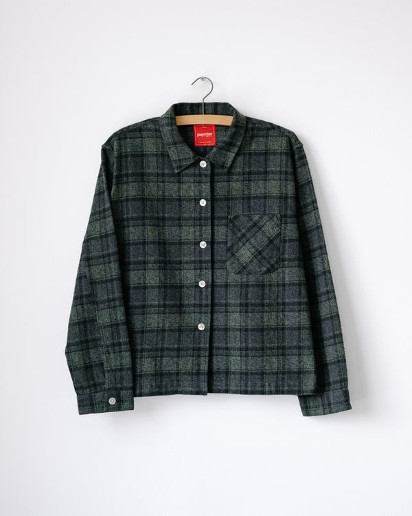 WOMEN'S NAVY CHECK EASY SHIRT (Sample)