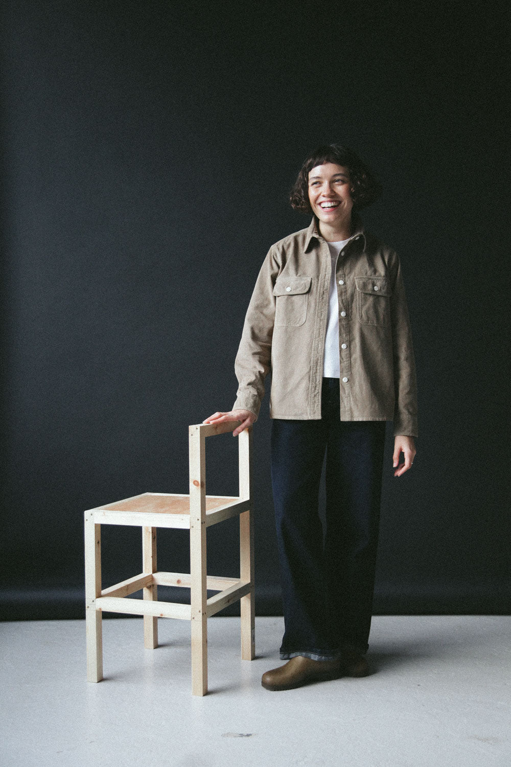 Gallery images of the Women’s French Corduroy Workshirt - Oat